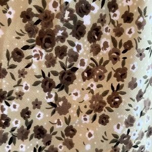 Mid length green flower skirt